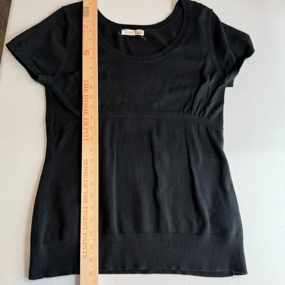 VTG Y2K Old Navy Womens Top Large Black‎ Preppy Empire Waist Milkmaid Grunge - Picture 2 of 8